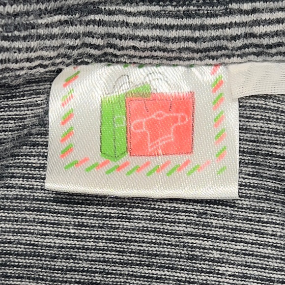 ROMA Italia Tee Shirt Short Sleeve Grey and Blue stripes Made in Italy 100% Ctn - Picture 8 of 9